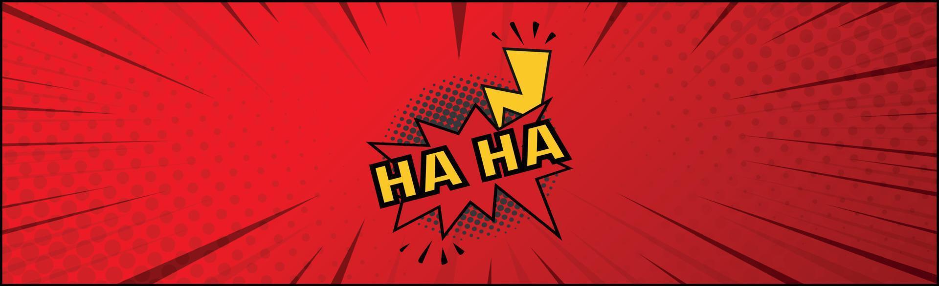 Comic lettering HA-HA on white background - Vector