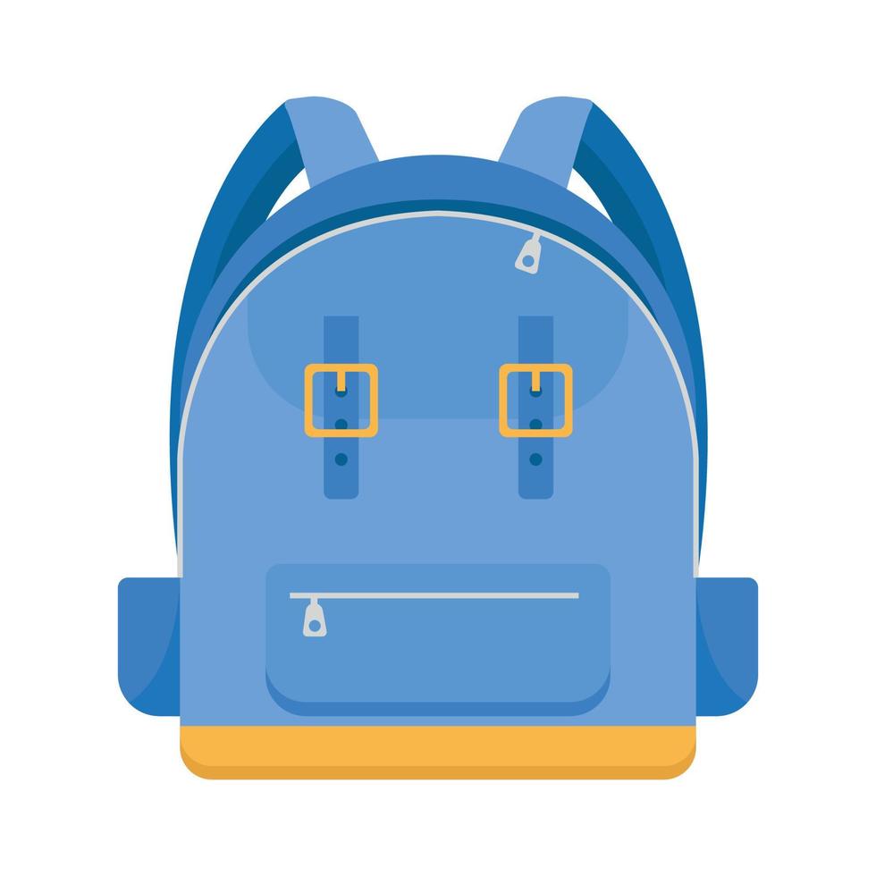 School backpack isolated on white background - Vector