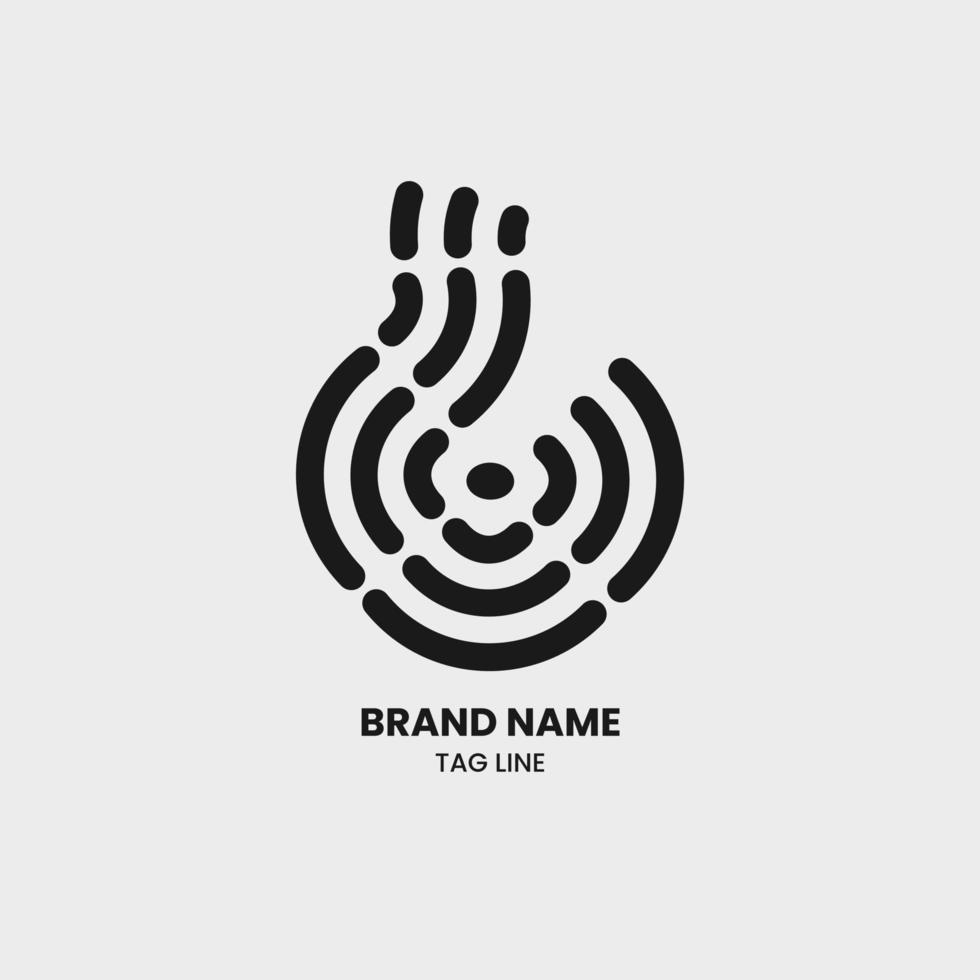 Wireless 6 G Technology Logo Abstract Design. Logomark Minimalism Concept vector