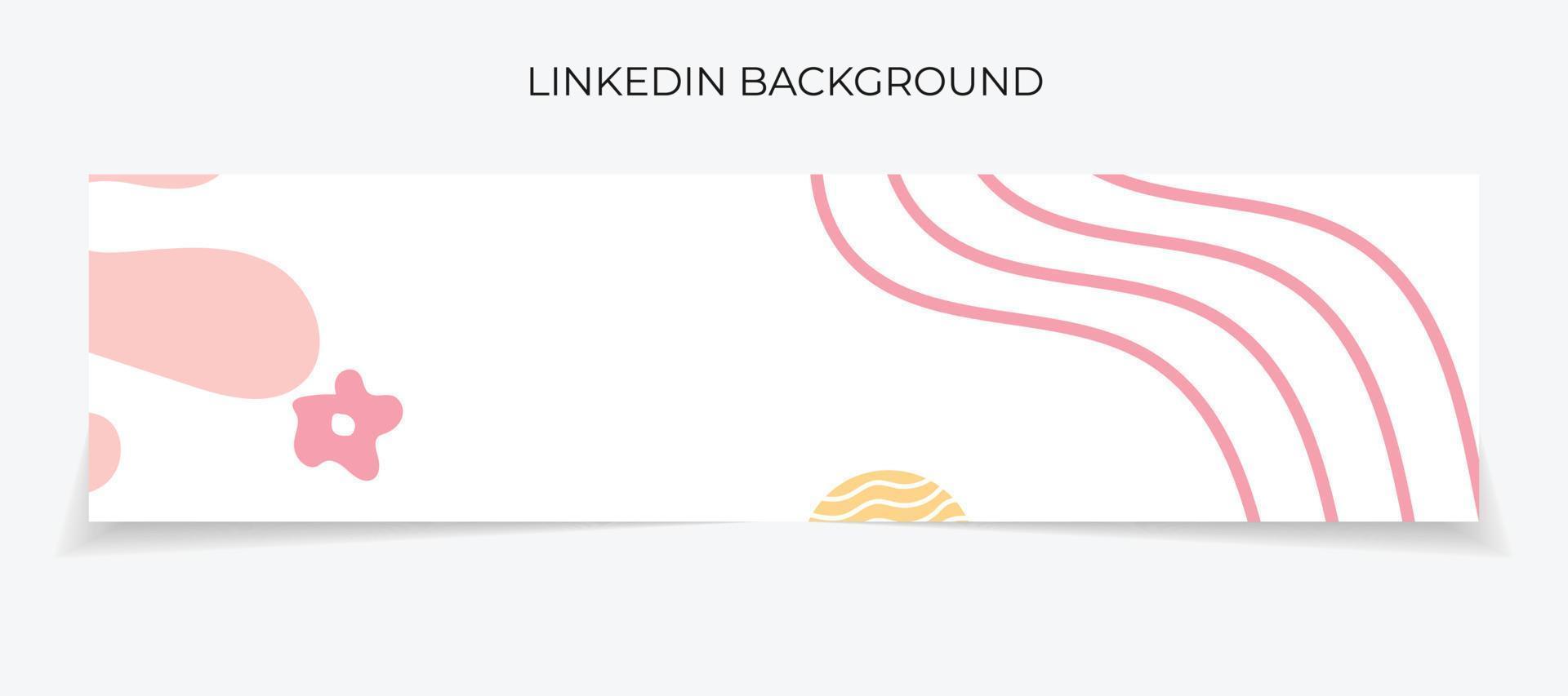 Abstract handdrawn linkedin banner, linkedin template vector