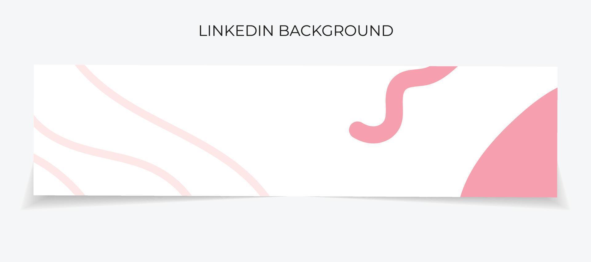 Banner de Linkedin dibujado a mano abstracto, vector de plantilla de Linkedin