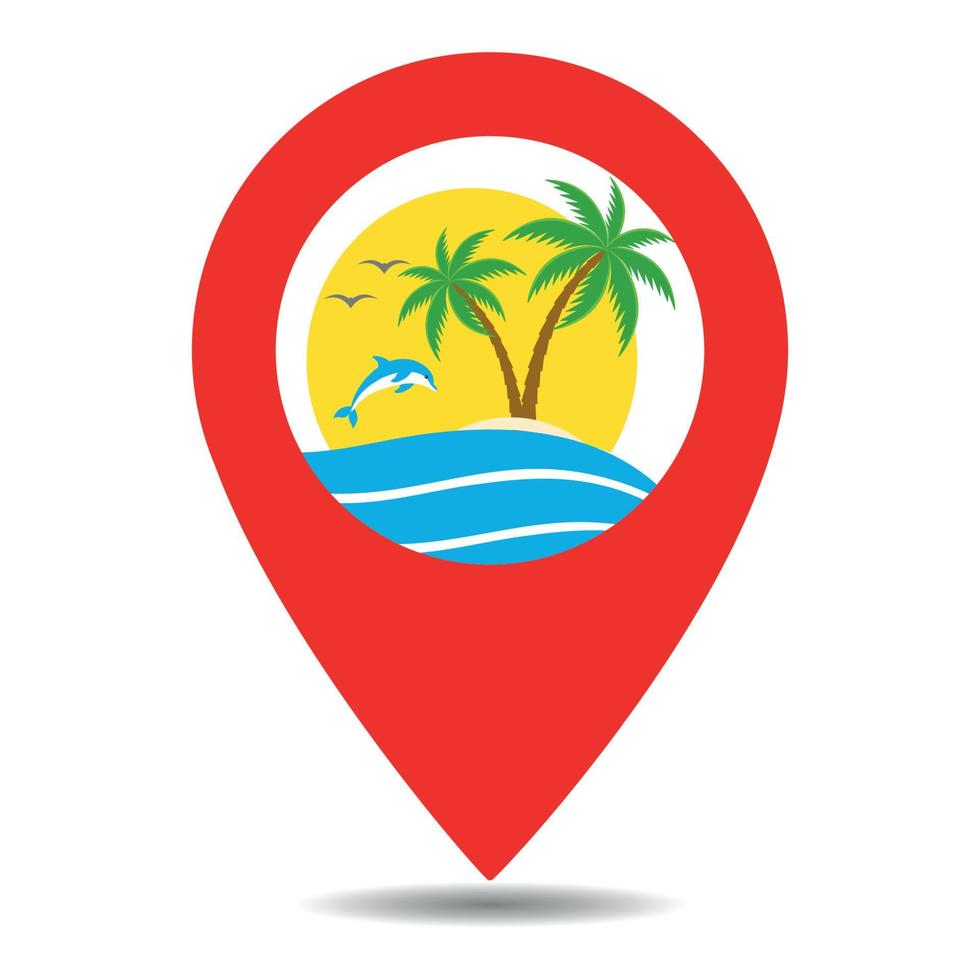 Travel ,tourism and travel agency navigation icon illustration vector