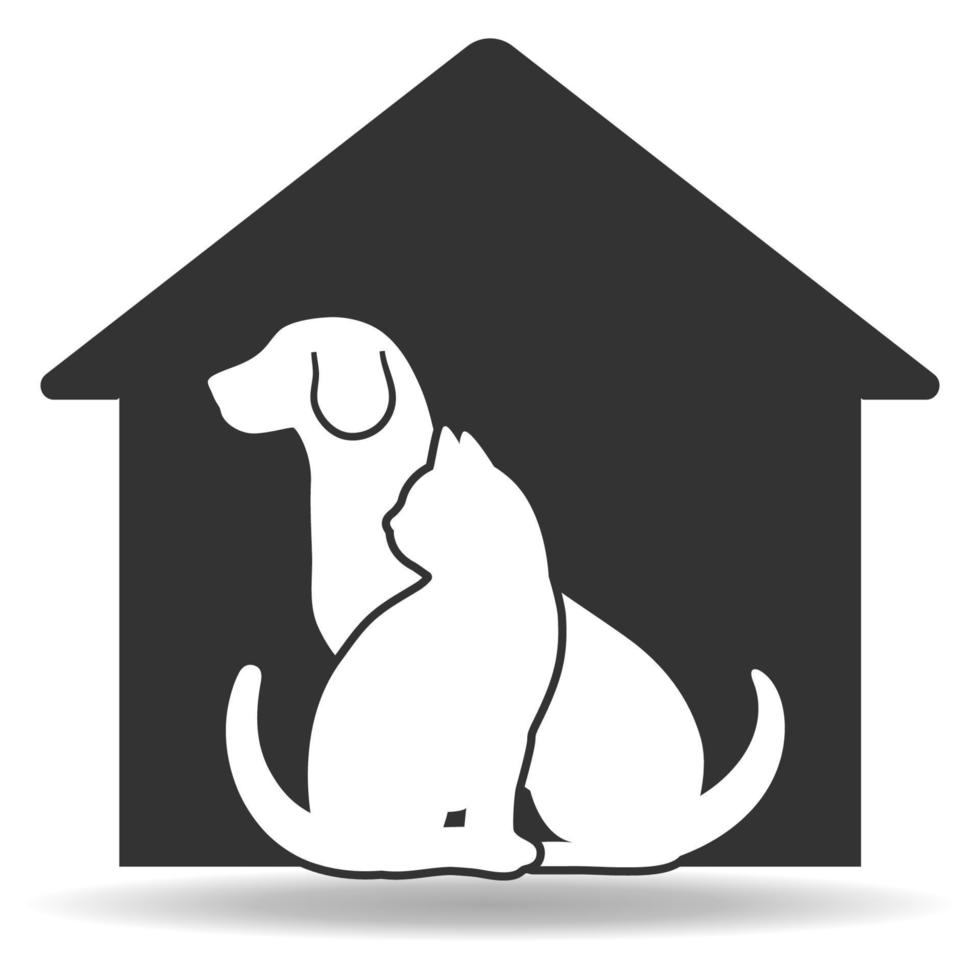 logotipo de la perrera de animales vector