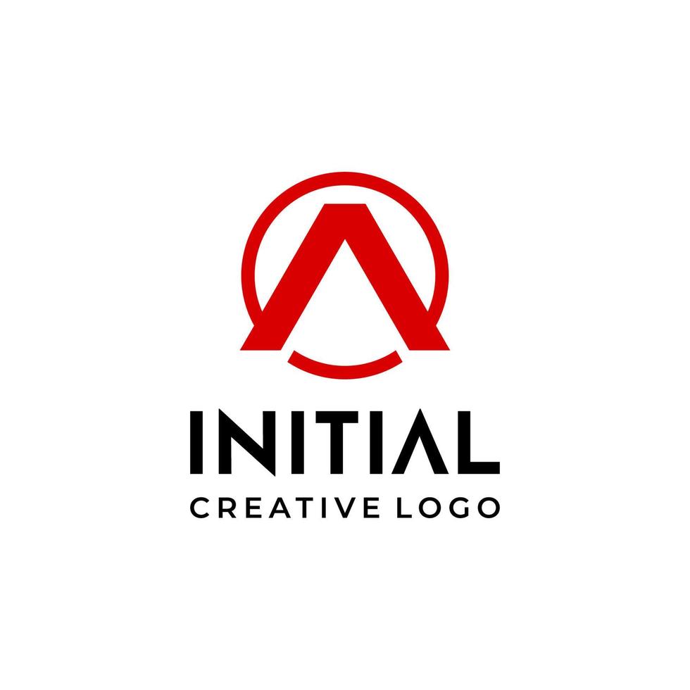 diseño creativo del logotipo de la letra a vector