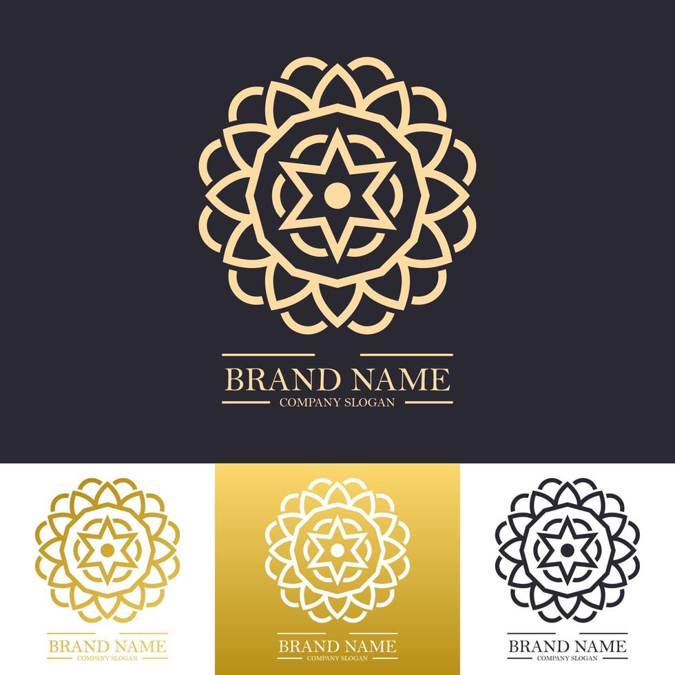 Simple star mandala logo vector