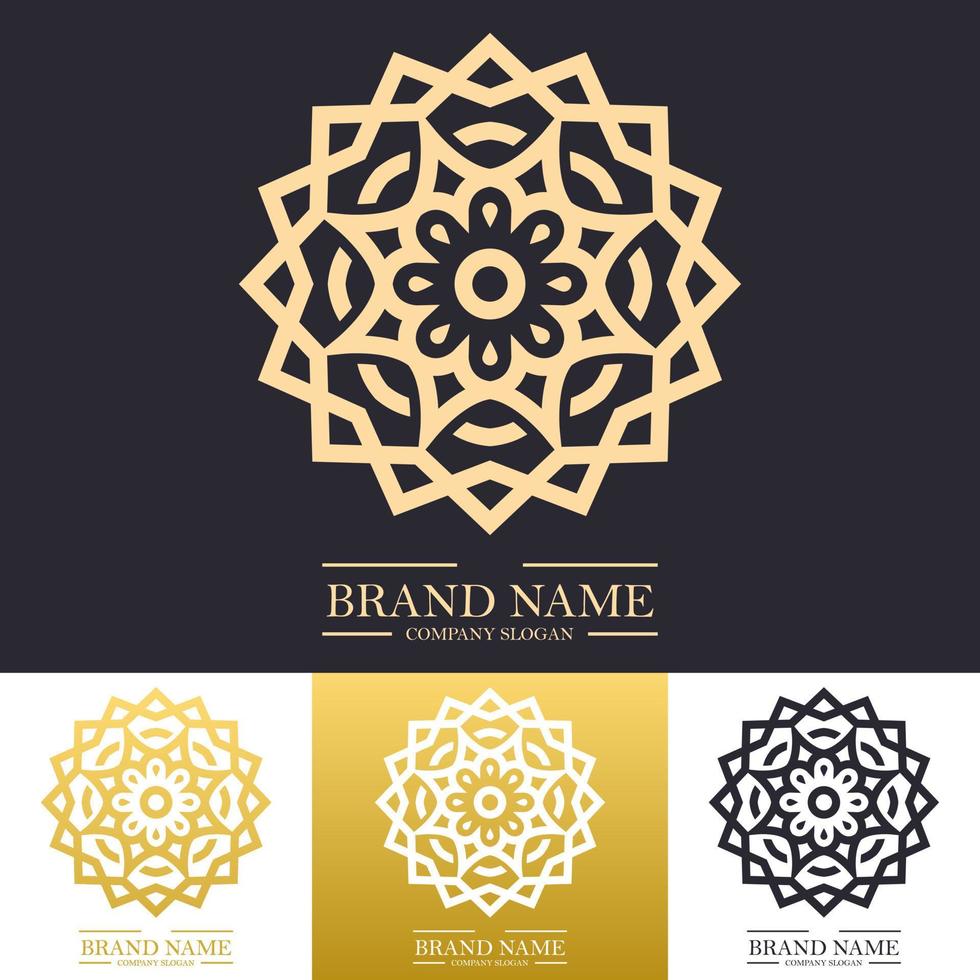 Royale simple mandala logo vector art illustration