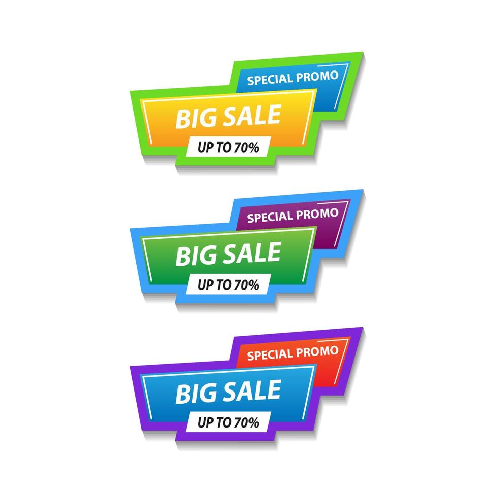 Big sale with gradient, up to 70 off. Discount promotion layout banner template design. Vector illustration