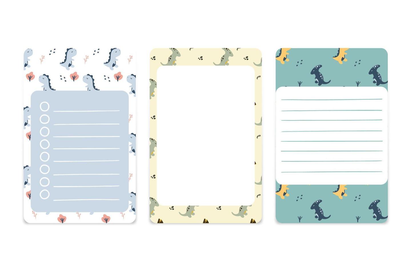 cute to do list and notes vector