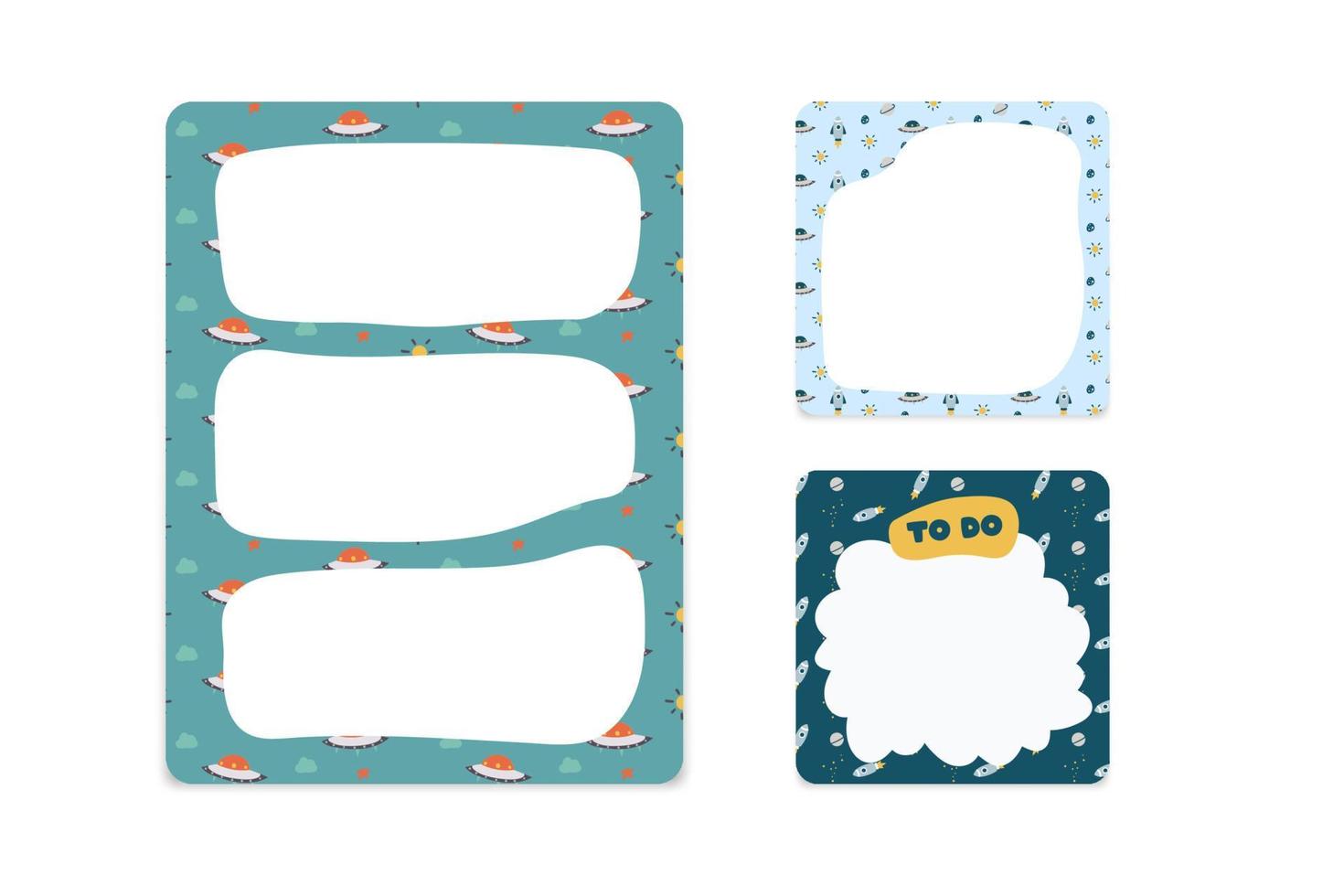 space background to do list scrapbook vector