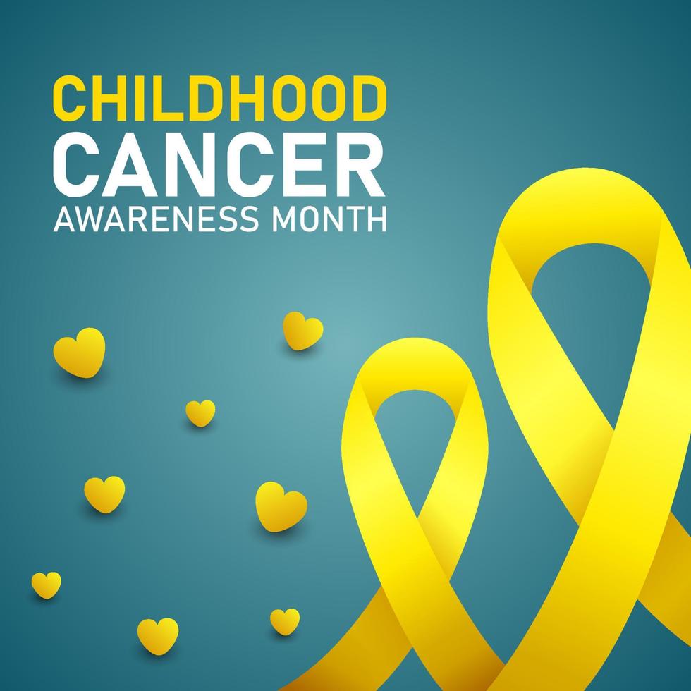 Childhood cancer awareness month background vector