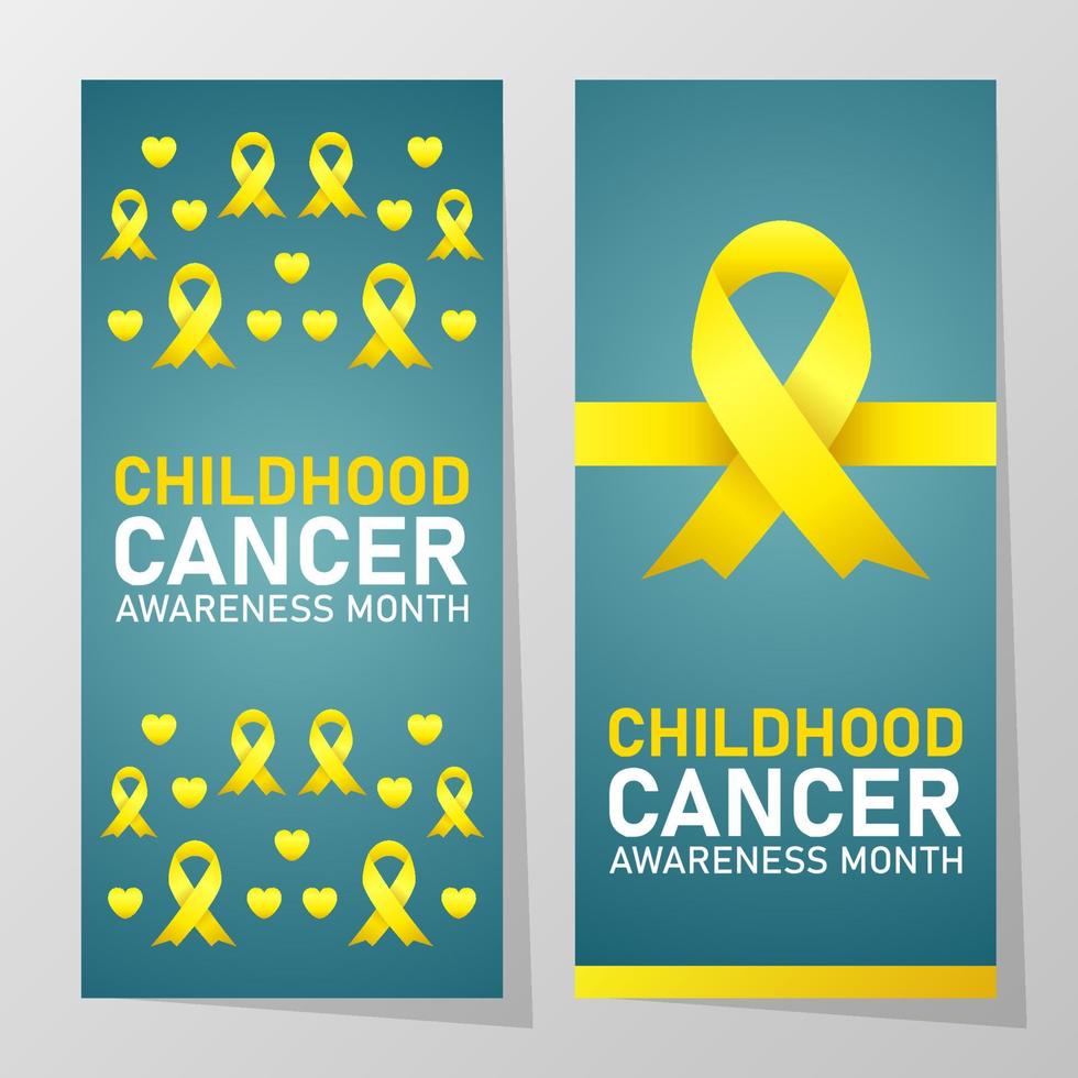 Childhood cancer awareness month background vector