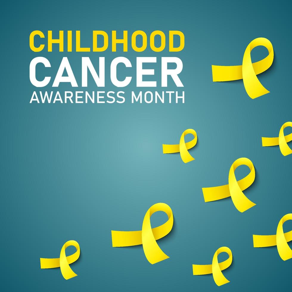 Childhood cancer awareness month background vector