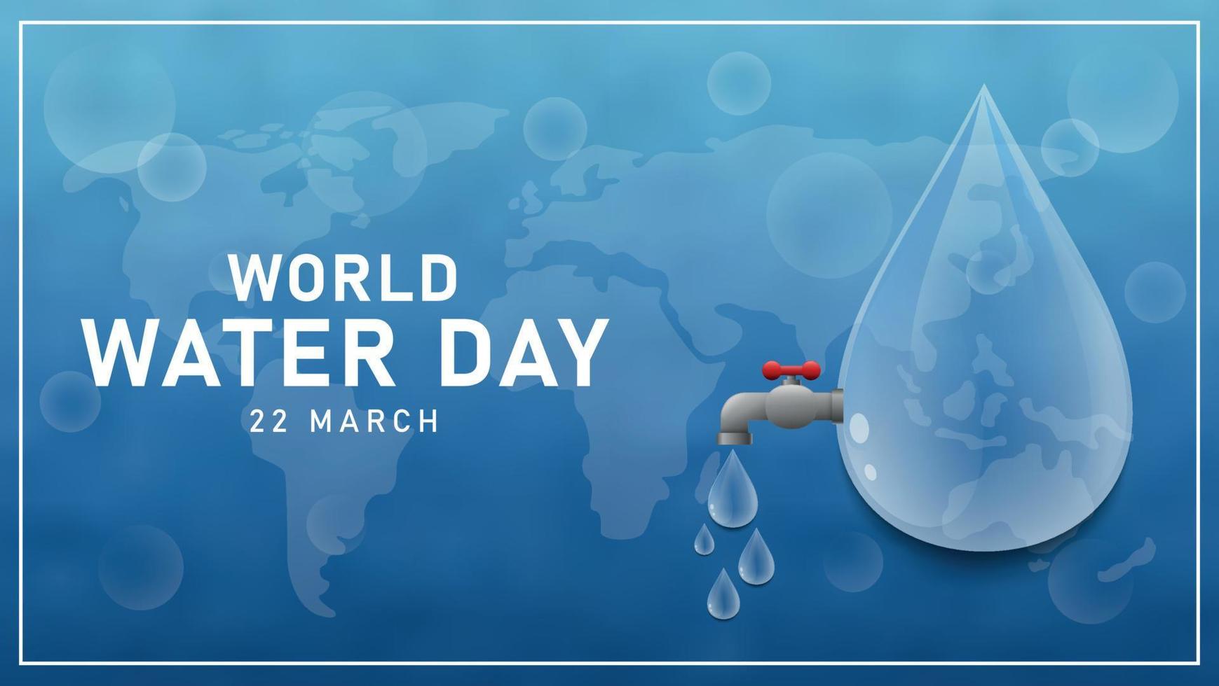 fondo de plantilla de ilustración de día mundial del agua vector