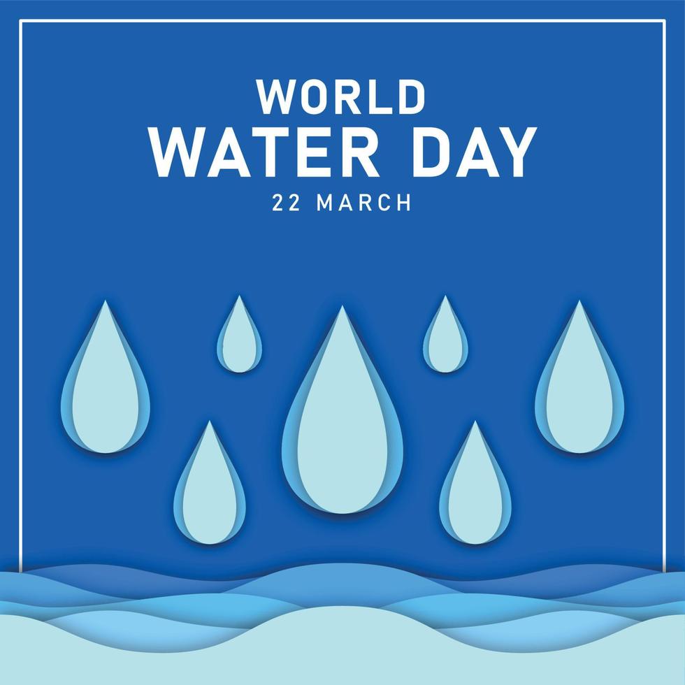 fondo de plantilla de ilustración de día mundial del agua vector
