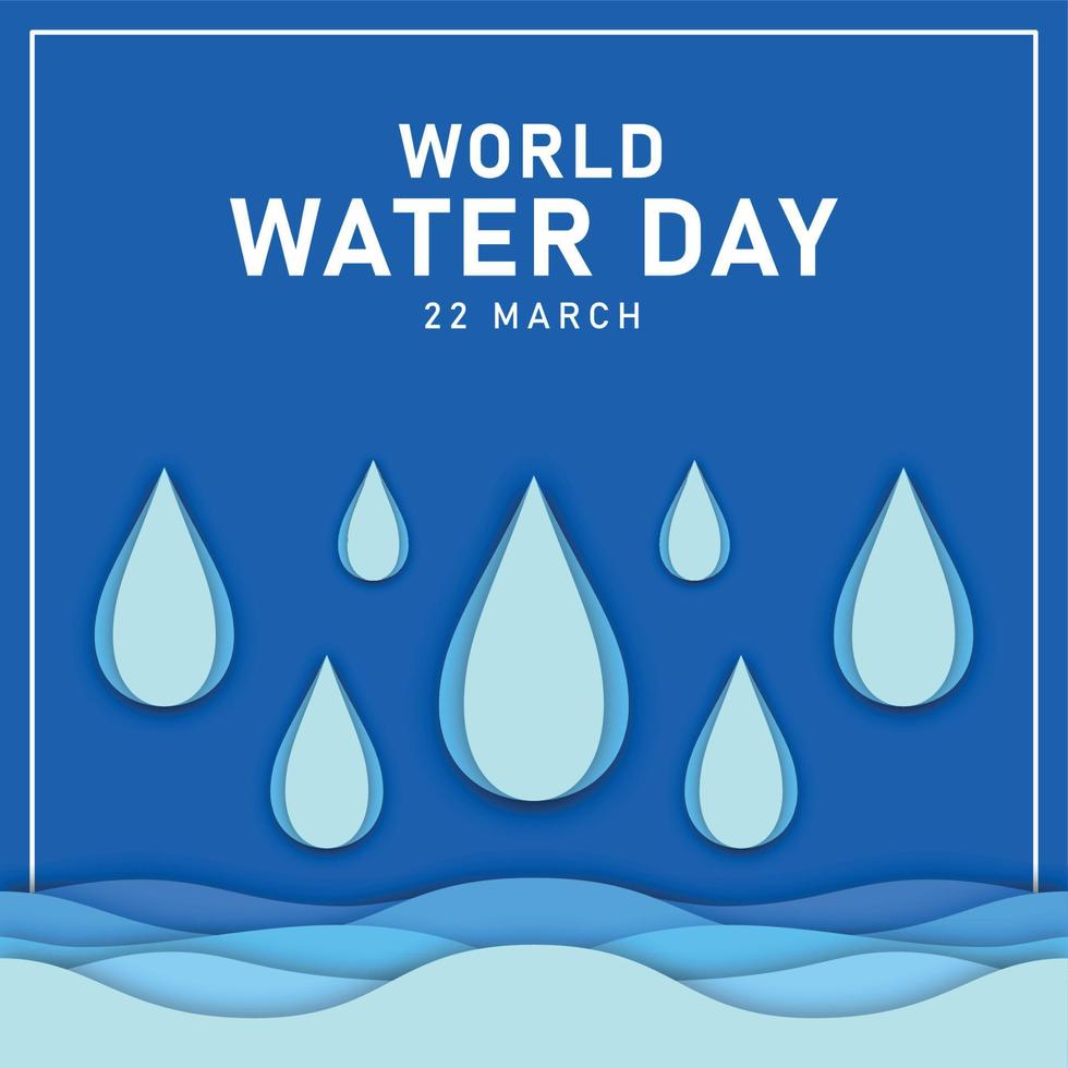 World water day illustration template background vector