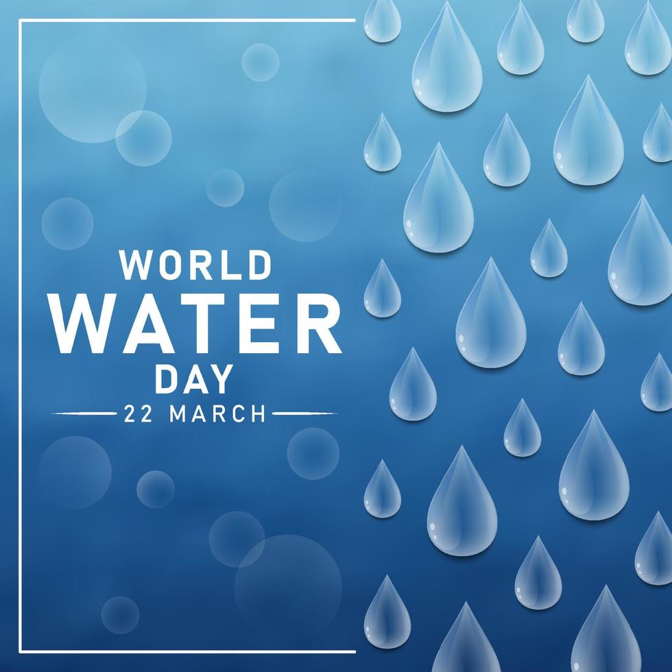 World water day illustration template background vector