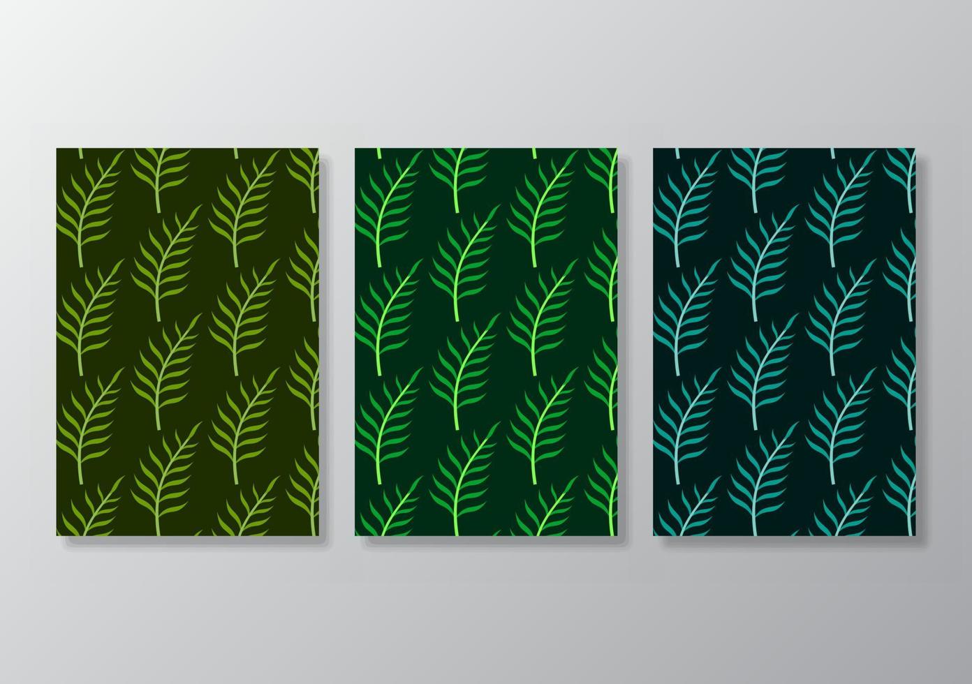 Abstract tropical leaves poster covers background vector