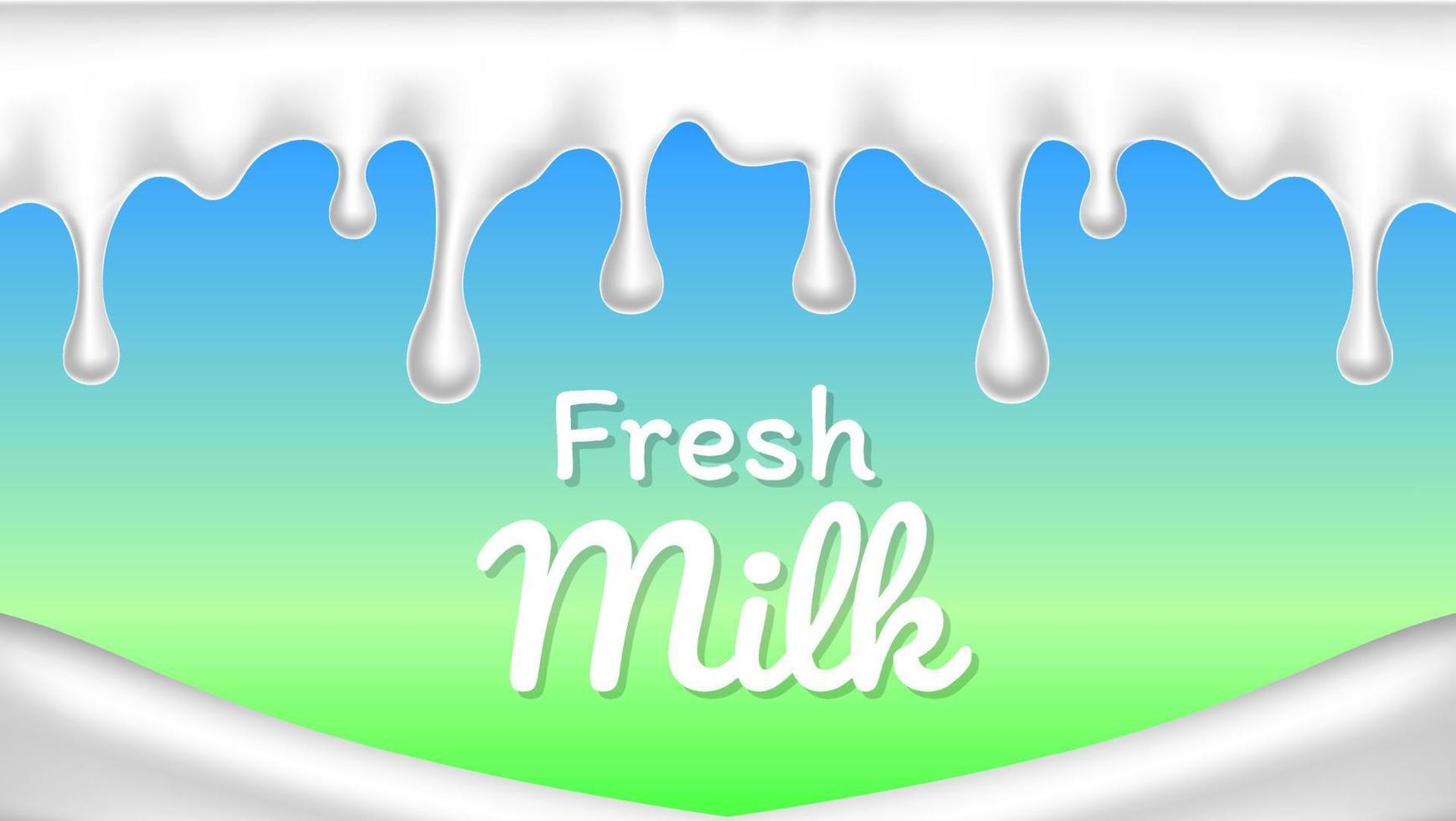 vector de ilustración de leche fresca de salpicadura o gota realista