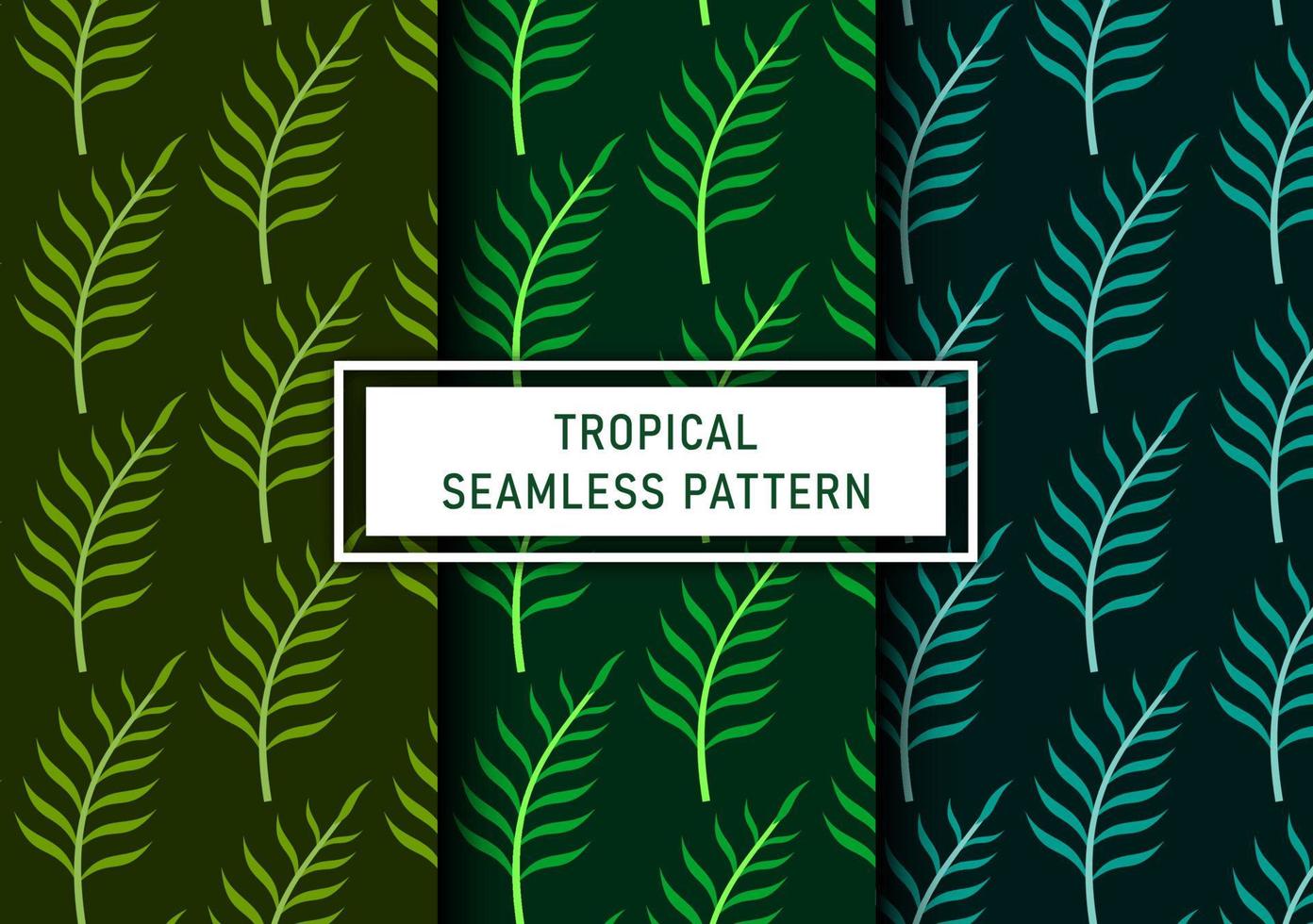 conjunto de vector premium de fondo de hojas tropicales sin costura