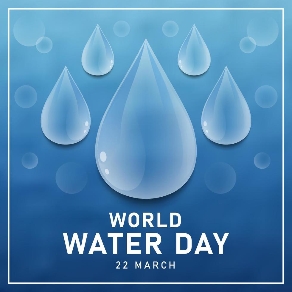 World water day illustration template background vector