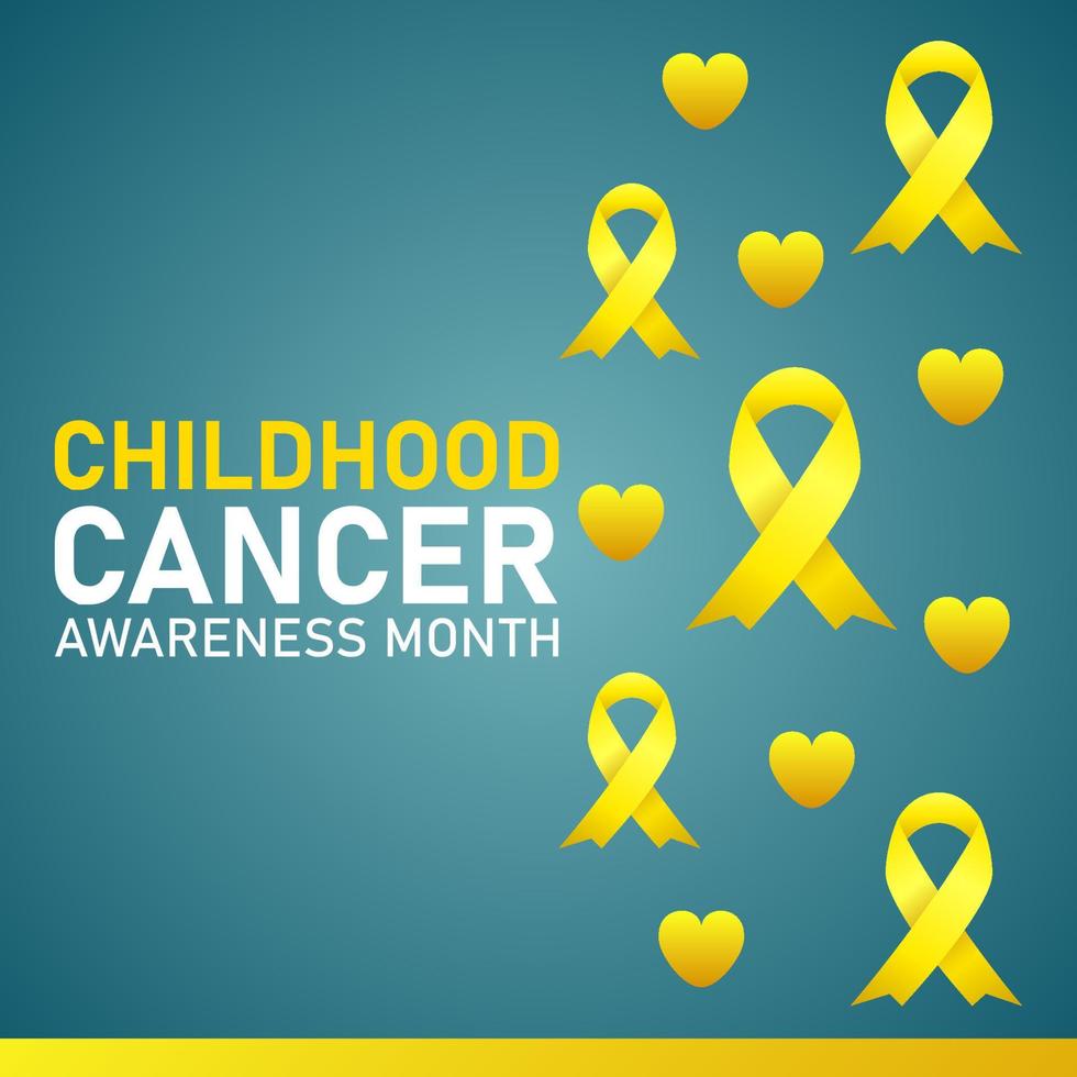 Childhood cancer awareness month background vector