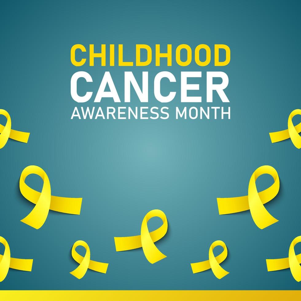 Childhood cancer awareness month background vector