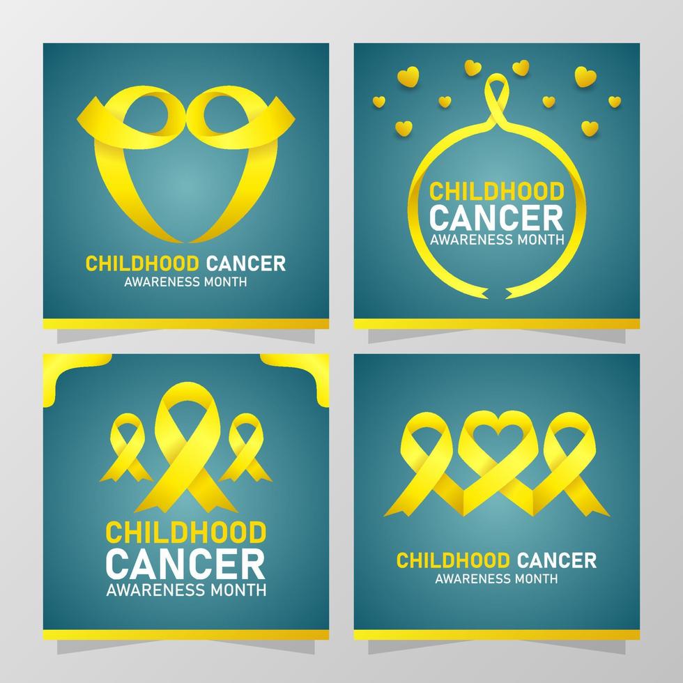 Childhood cancer awareness month background vector