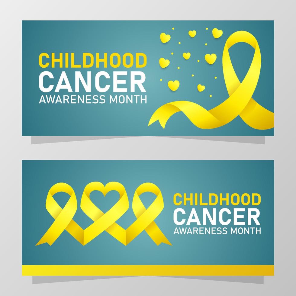 Childhood cancer awareness month background vector