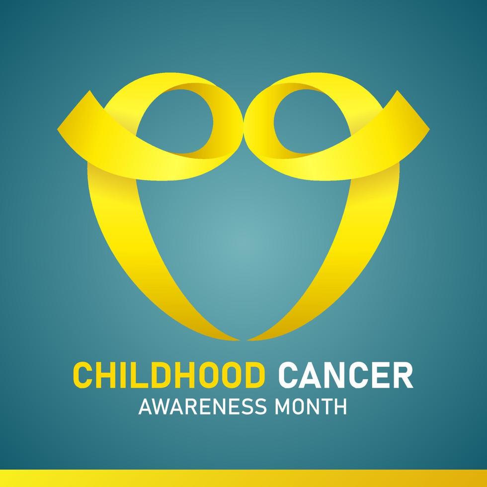 Childhood cancer awareness month background vector