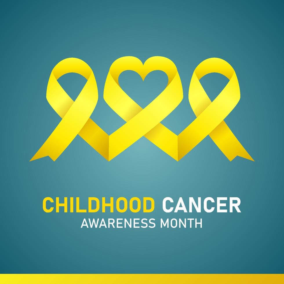 Childhood cancer awareness month background vector