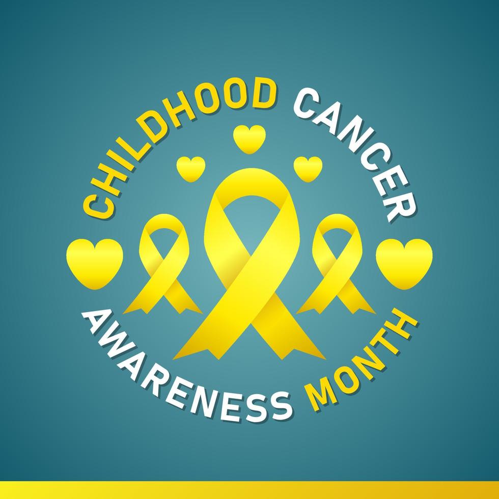 Childhood cancer awareness month background vector