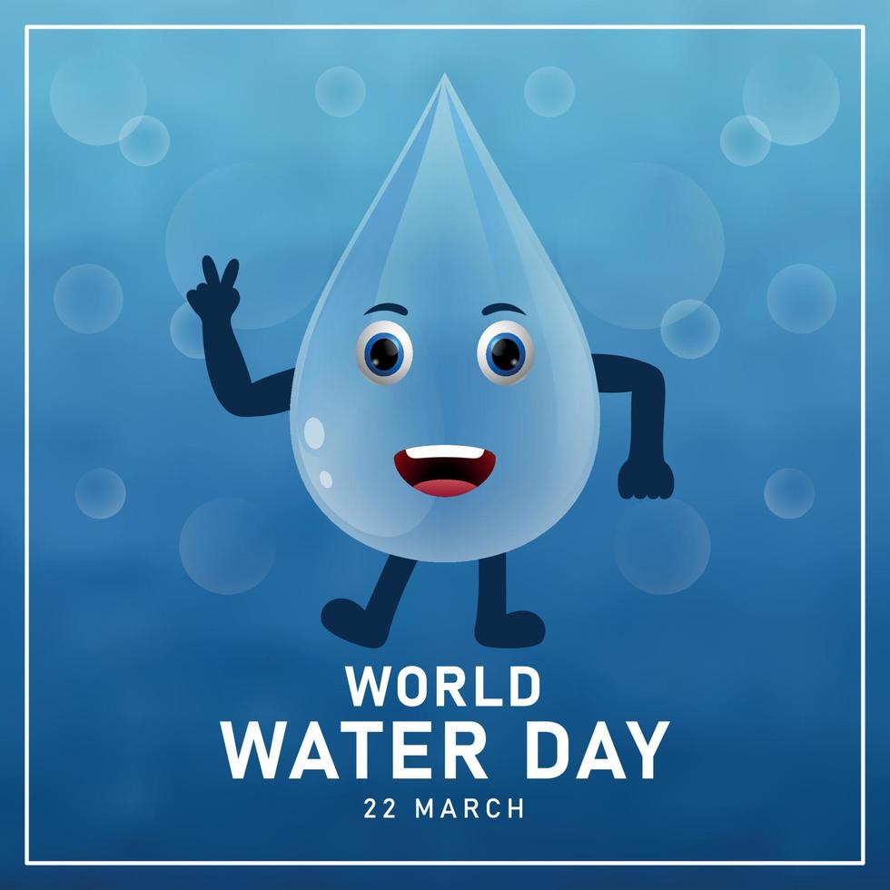 World water day illustration template background vector