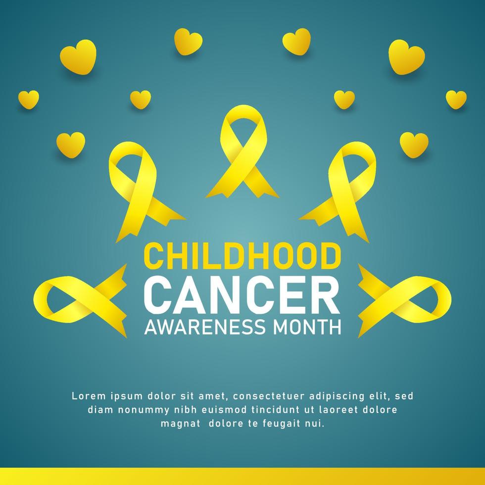 fondo del mes de concientización sobre el cáncer infantil vector