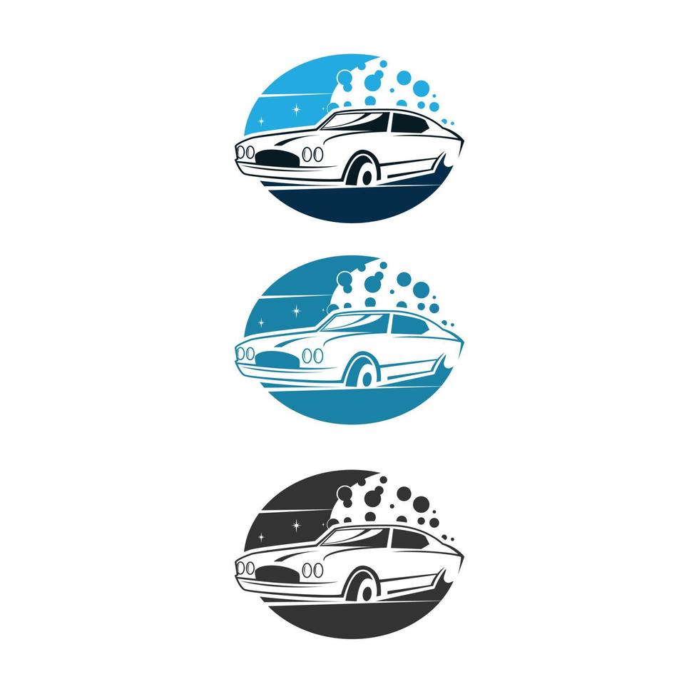 Car wash logo illustration vector