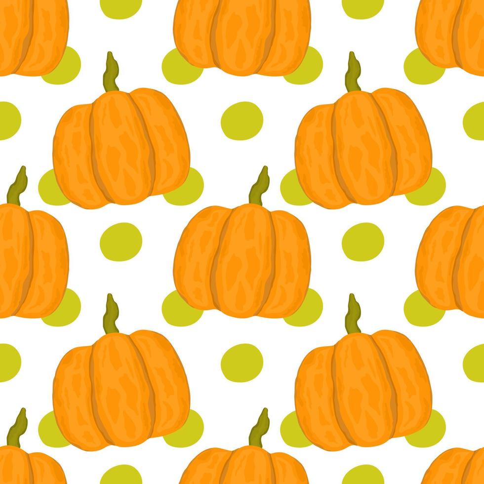 Seamless pattern with pumpkins. Thanksgiving. Wrapping paper pattern. vector