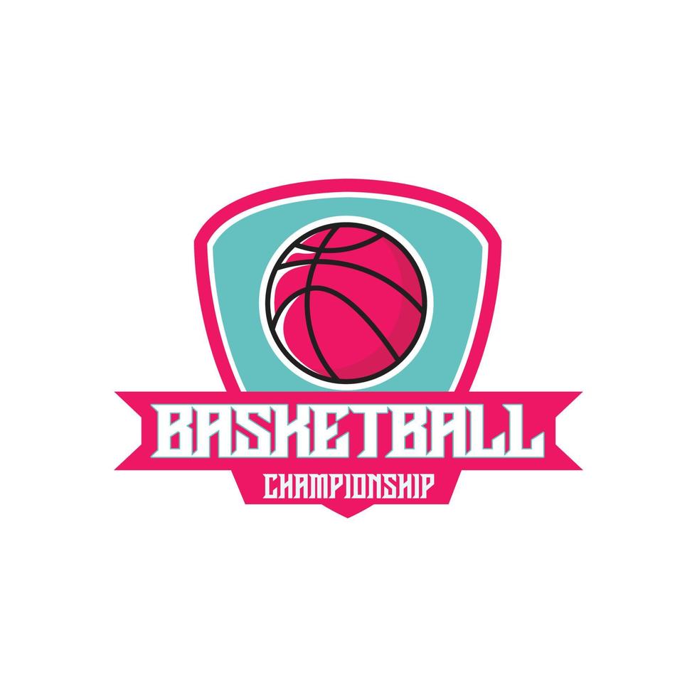 logotipo del campeonato de baloncesto vector