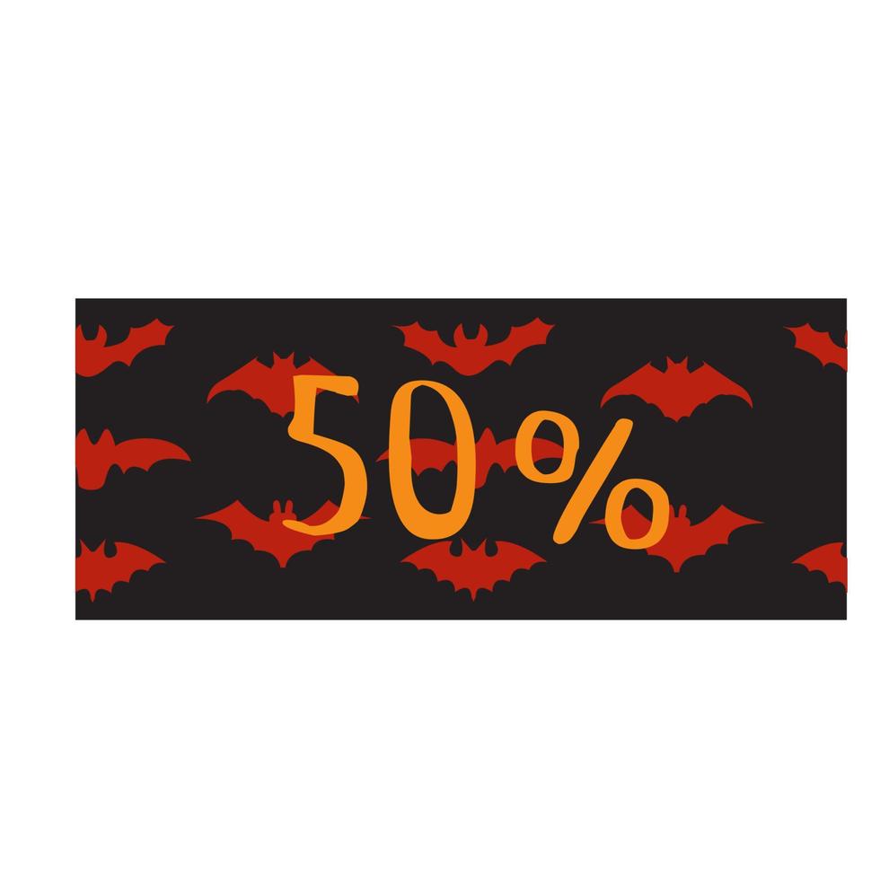 Halloween Gift Tag. Cute and scary label template vector