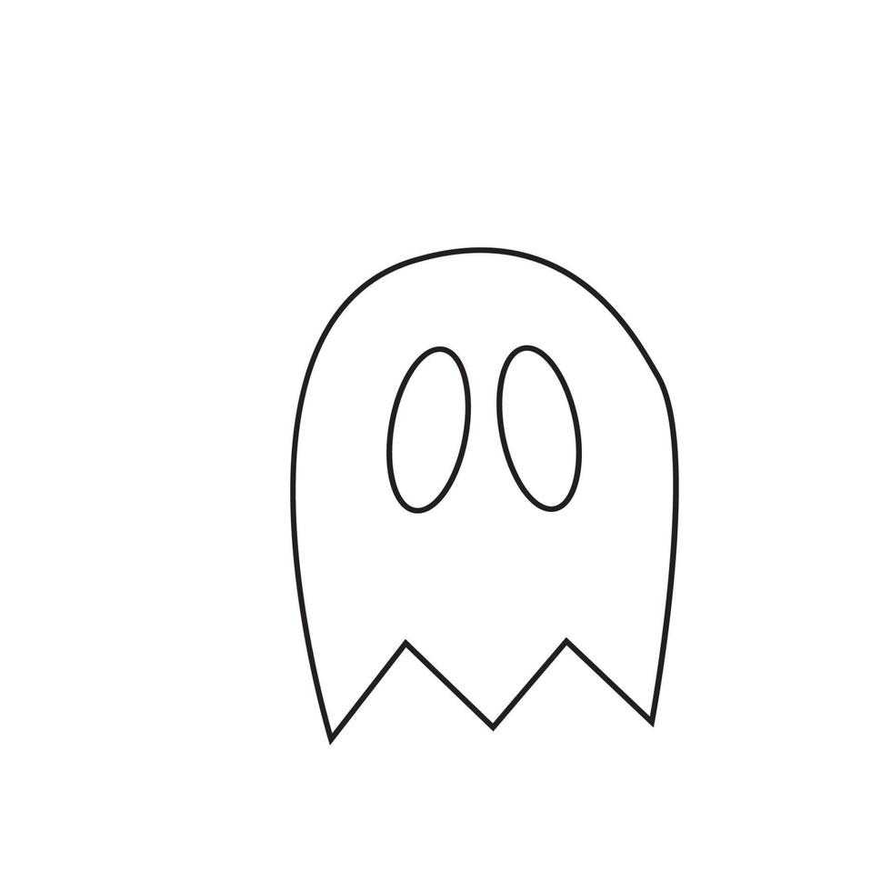 Halloween Silhouette Ghost background isolated vector