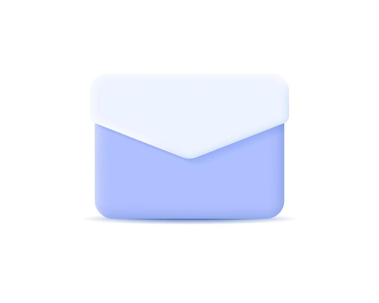 3d email realistic icon design illustrations. 3d render vector design concept