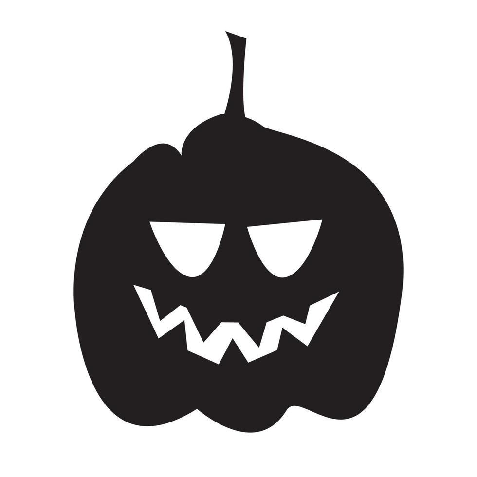 halloween silueta calabaza fondo aislado vector