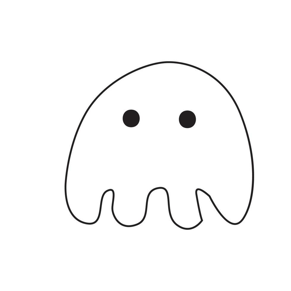 halloween silueta fantasma fondo aislado vector