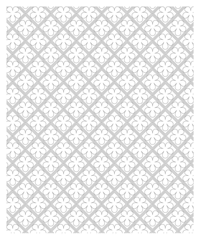 flower and leaves pattern coloring pages vector