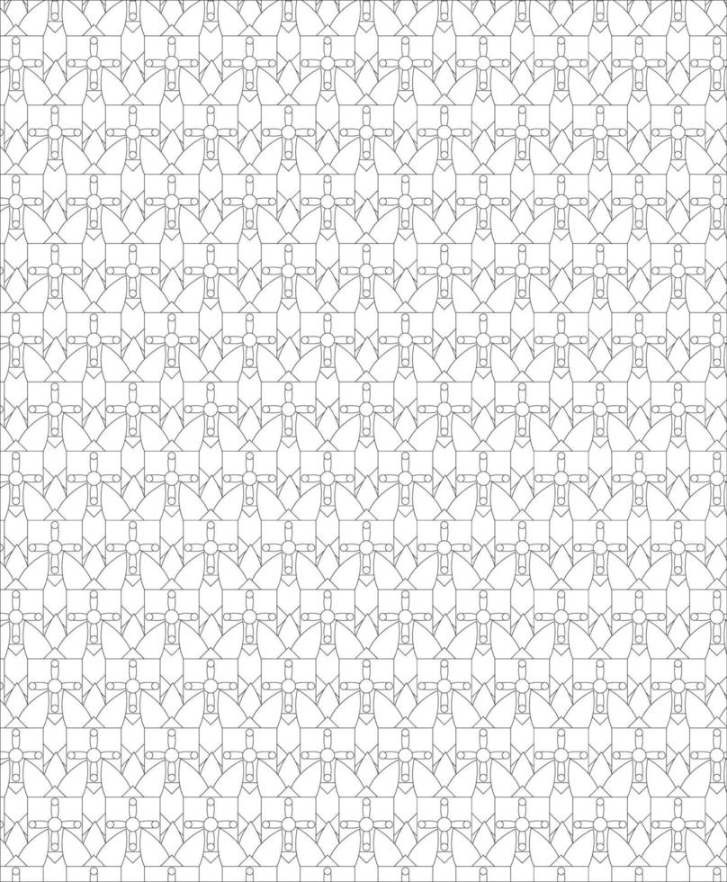 flower and leaves pattern coloring pages vector