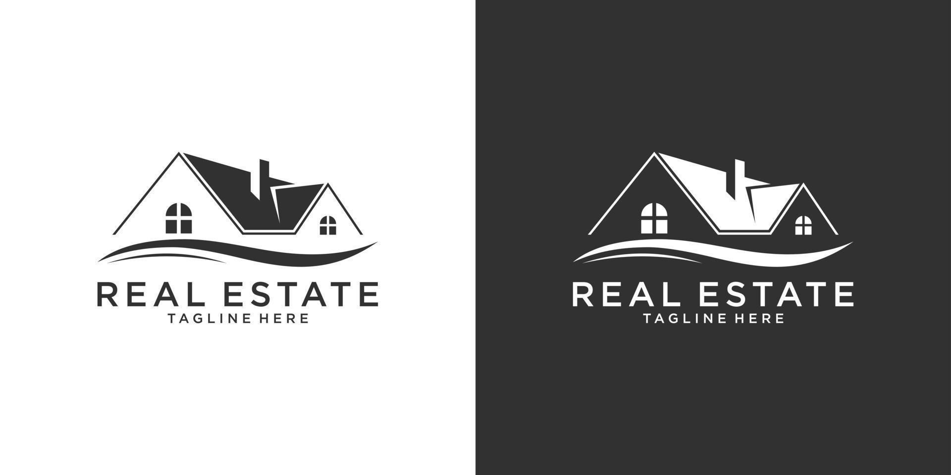 Roof and home logo vector design concept. Real estate logo