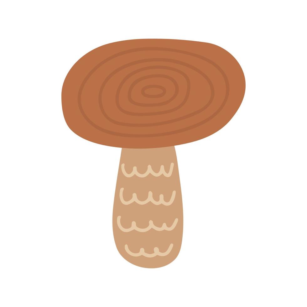 Hand drawn vector illustration of mushrooms, fungus. Cartoon style.