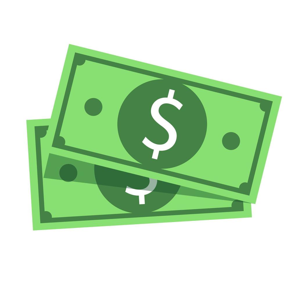 Dollar Notes Currency Flat Icon Illustration Banking Money Payment Concept vector