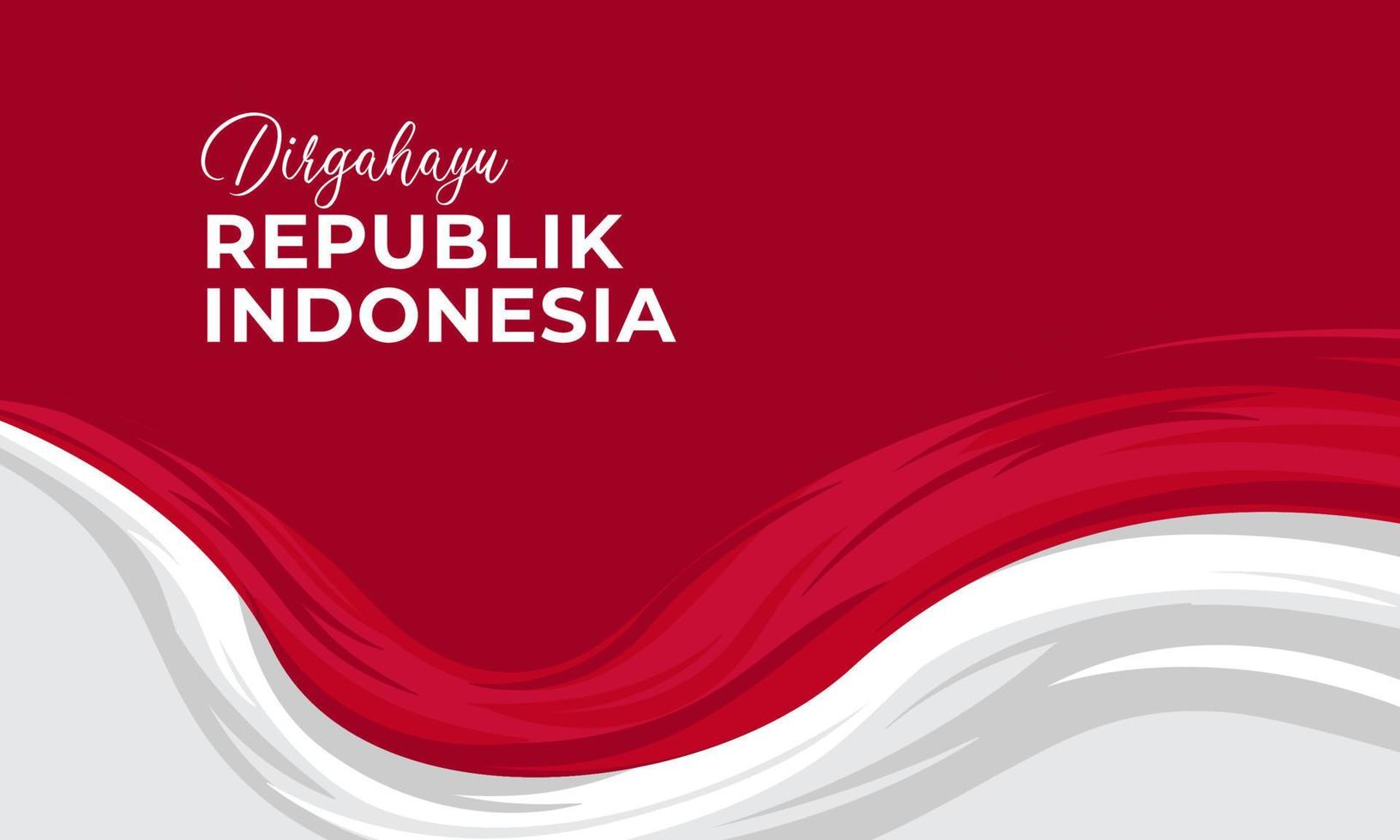 feliz diseño de banner de fondo del día de la independencia de indonesia. vector