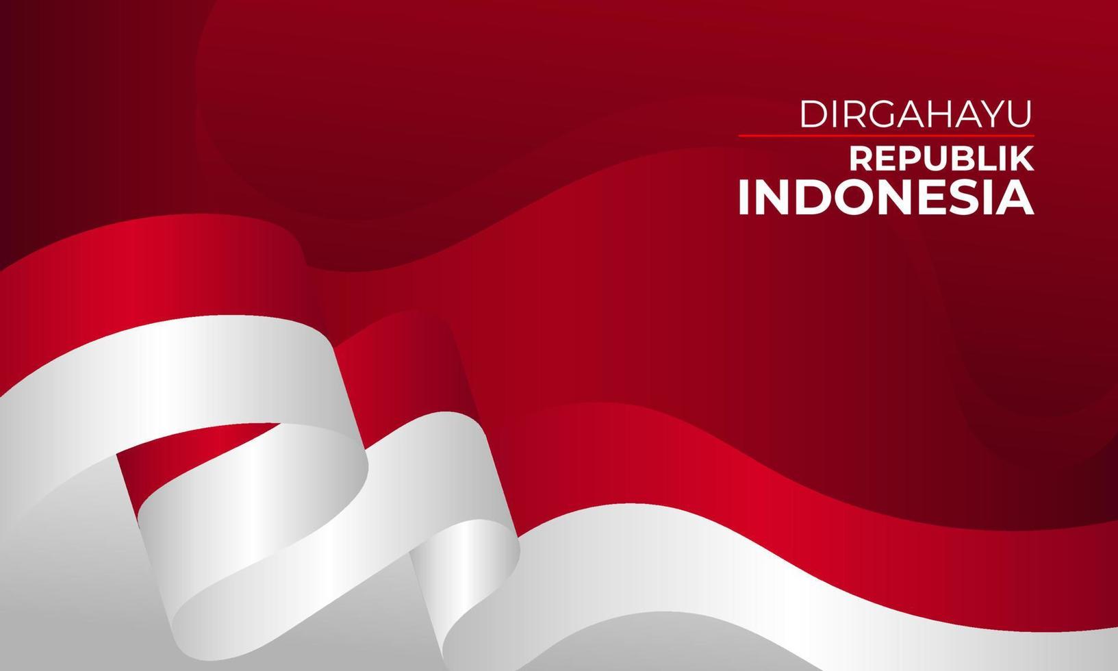 Happy Indonesia independence day background banner design. vector