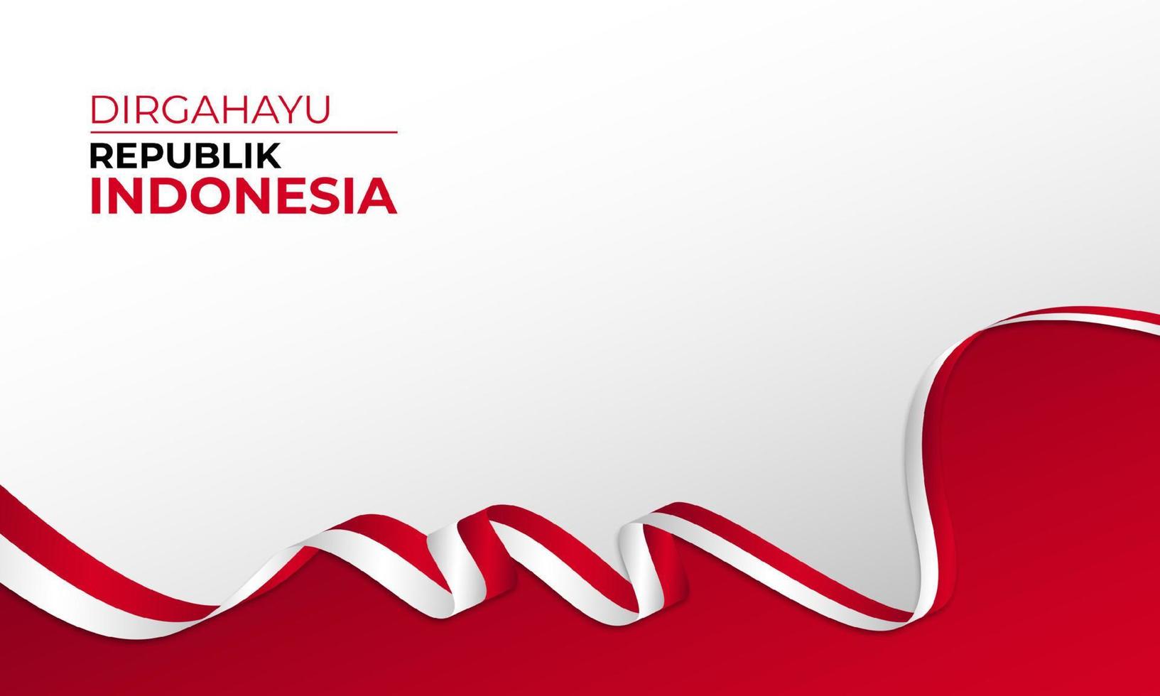 feliz diseño de banner de fondo del día de la independencia de indonesia. vector