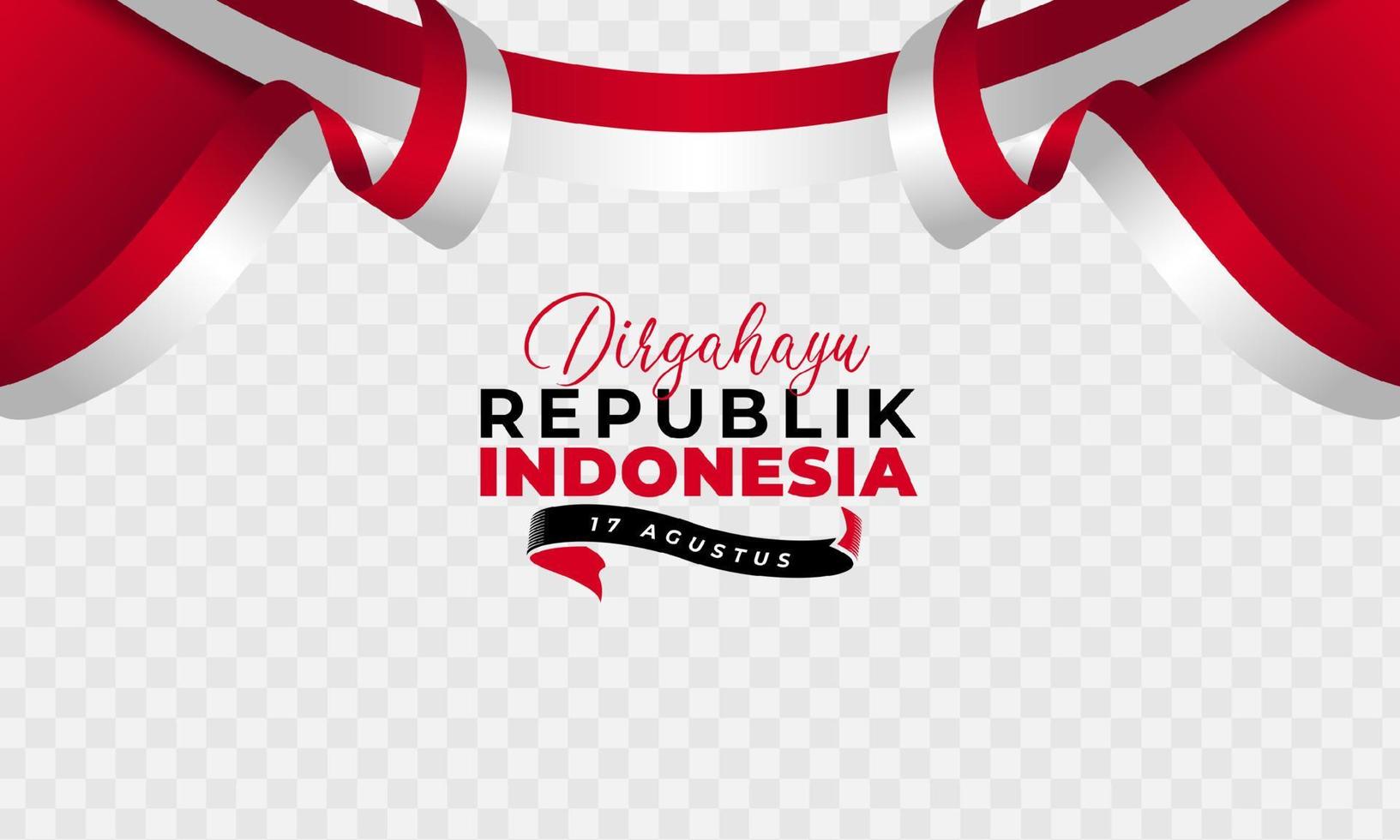 Happy Indonesia independence day background banner design. vector